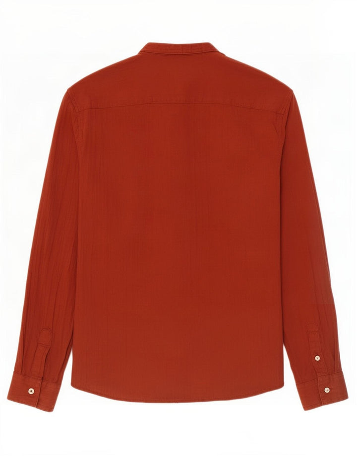 Zara Mens Relaxed Fit Shirt Small Maroon