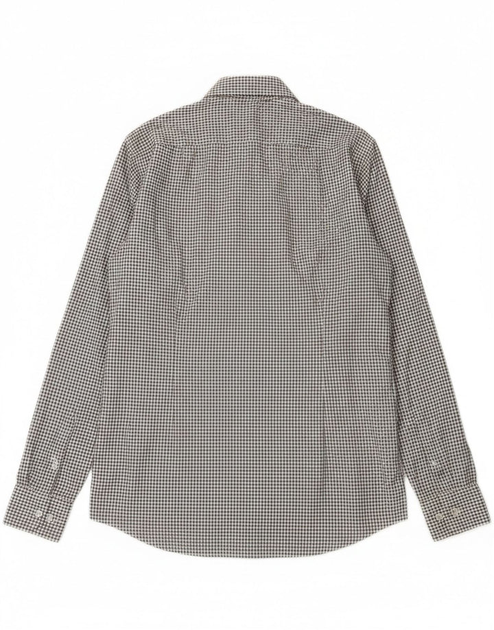 Hugo Boss Mens Slim Fit Shirt Size 38 15 Medium White Check