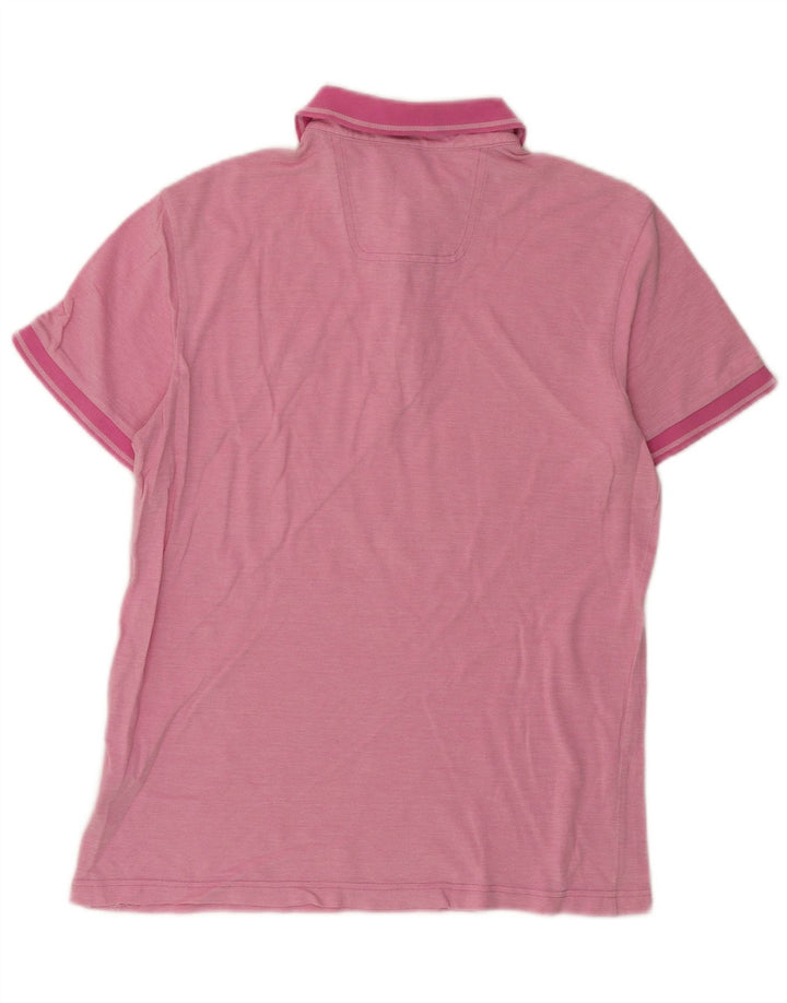 Hugo Boss Mens Regular Fit Polo Shirt Medium Pink Flecked Cotton