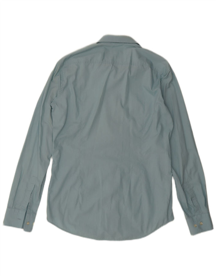 Hugo Boss Mens Slim Fit Shirt Size 39 15 1/2 Medium Blue