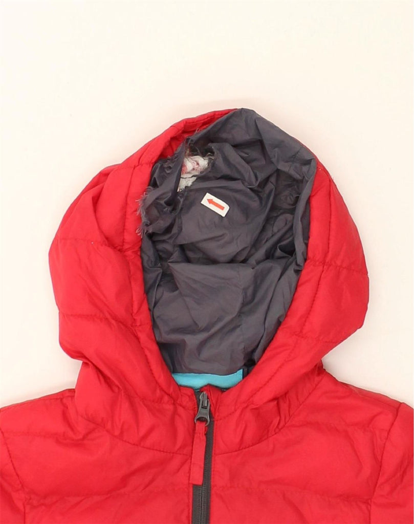 MOUNTAIN WAREHOUSE Boys Hooded Padded Jacket 7-8 Years Red Nylon | Vintage Mountain Warehouse | Thrift | Second-Hand Mountain Warehouse | Used Clothing | Messina Hembry 