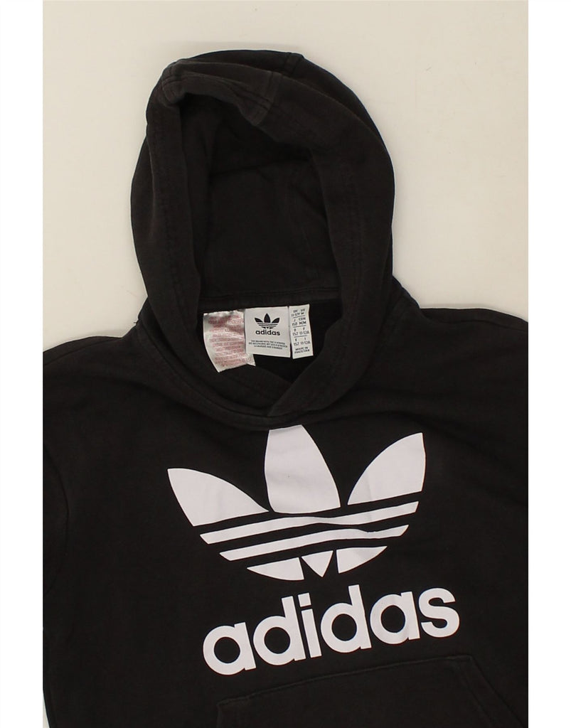 ADIDAS Boys Graphic Hoodie Jumper 10-11 Years Medium   Black | Vintage Adidas | Thrift | Second-Hand Adidas | Used Clothing | Messina Hembry 