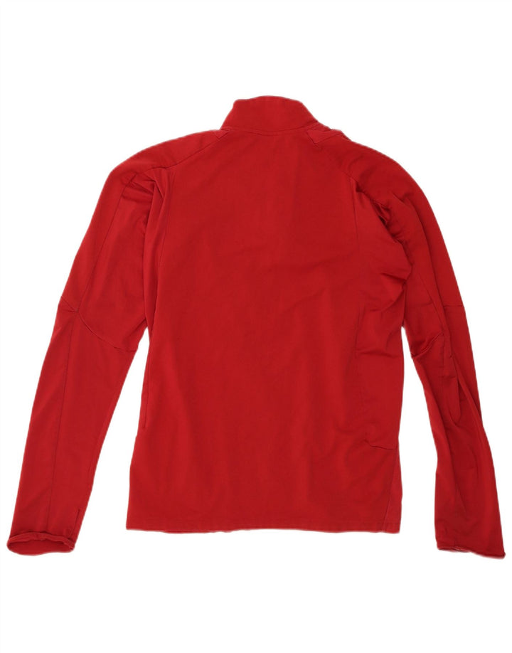 ADIDAS Boys Graphic Zip Neck Pullover Tracksuit Top 13-14 Years Red