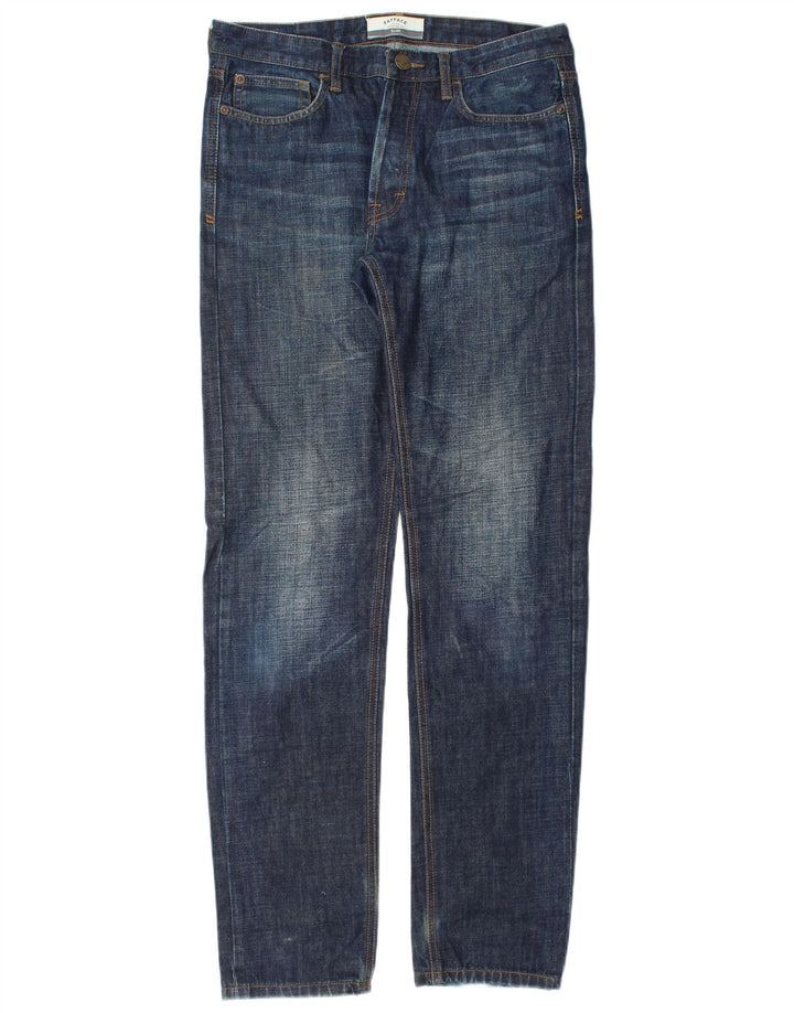 Fat Face Mens Slim Jeans W32 L34 Navy Blue Cotton