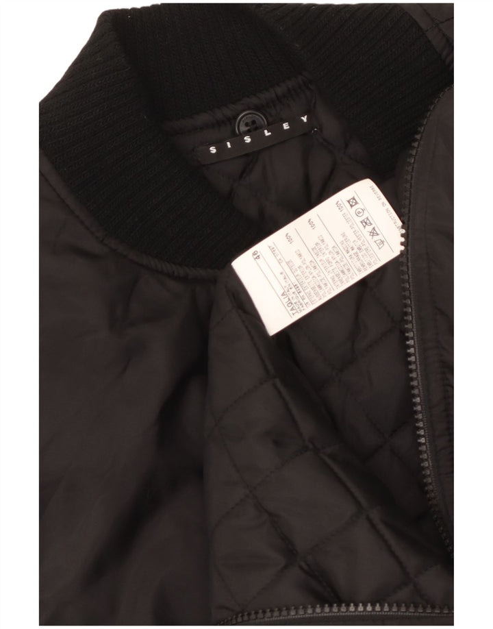 Sisley Mens Padded Gilet IT 46 Small Black Polyamide