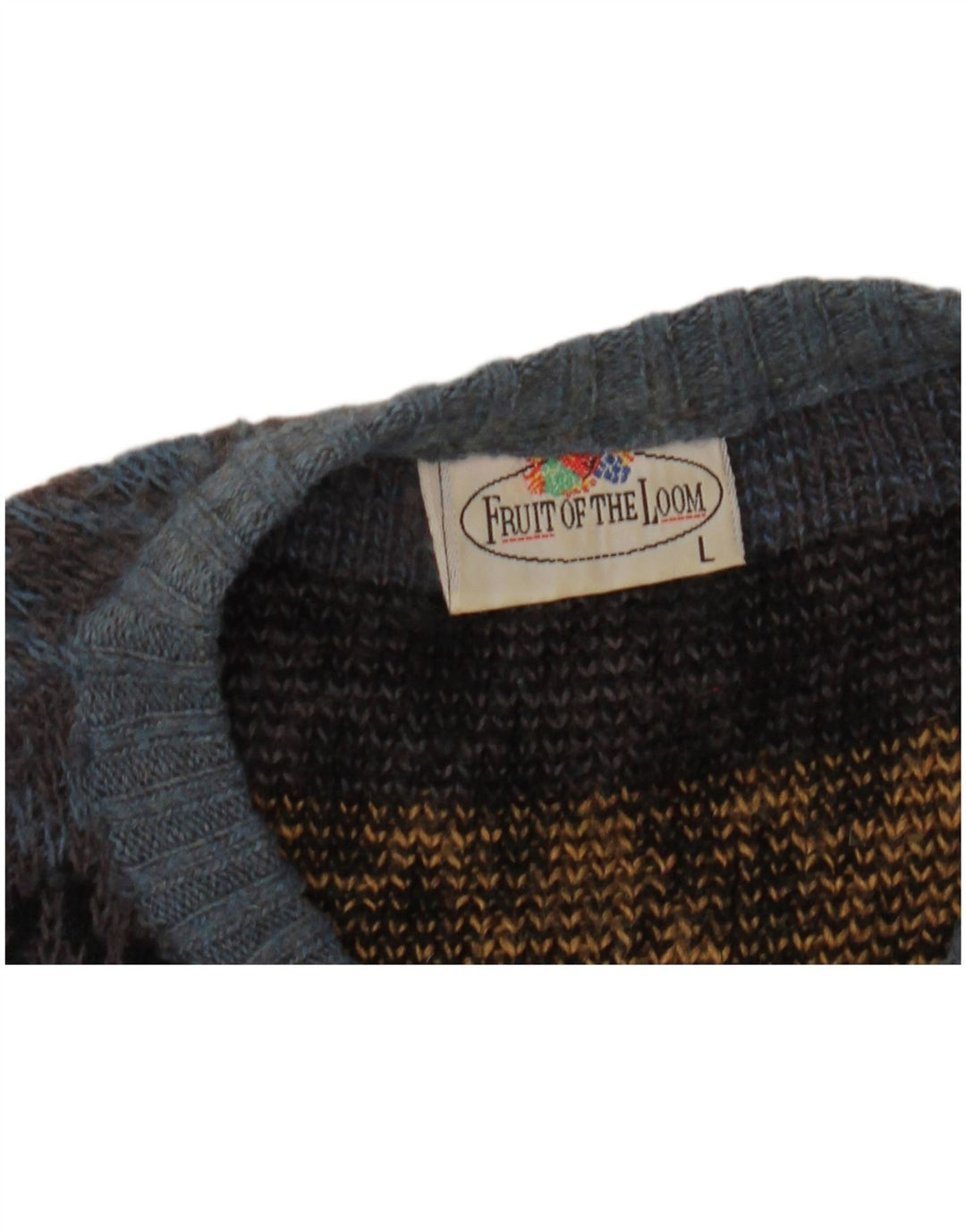 Fruit Of The Loom Mens Crew Neck Jumper Sweater Large Multicoloured