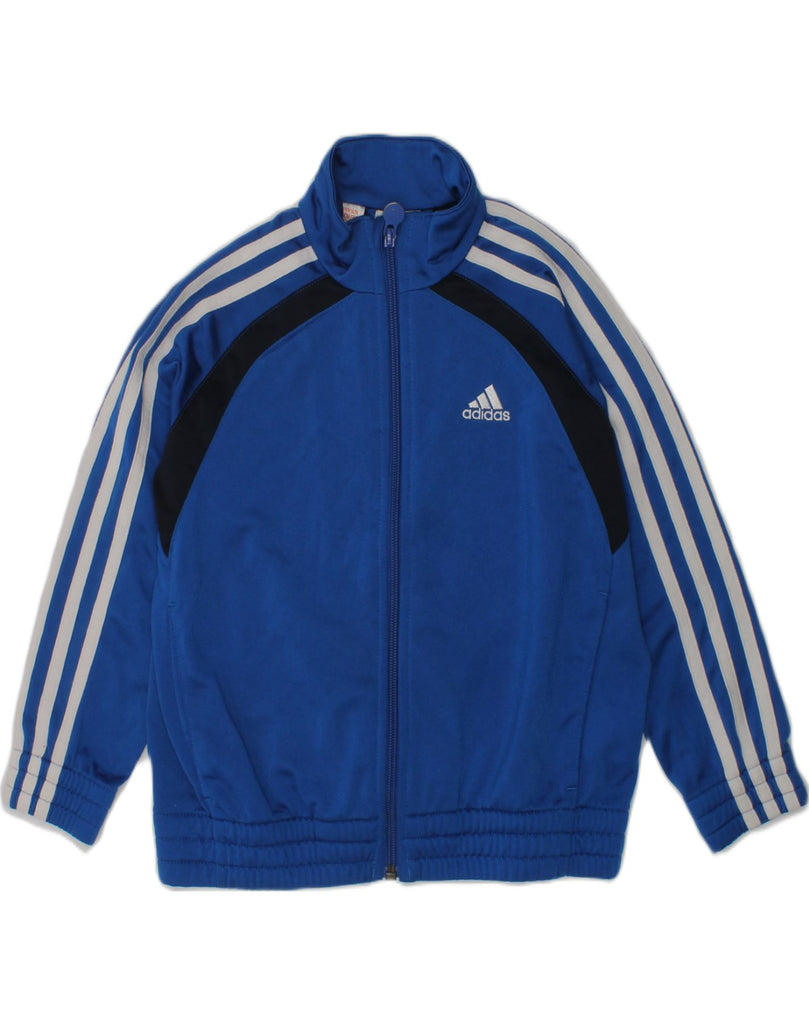 ADIDAS Boys Tracksuit Top Jacket 5-6 Years Blue Polyester | Vintage Adidas | Thrift | Second-Hand Adidas | Used Clothing | Messina Hembry 