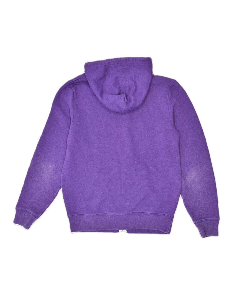 JACK WILLS Womens Graphic Zip Hoodie Sweater UK 14 Medium Purple Cotton | Vintage | Thrift | Second-Hand | Used Clothing | Messina Hembry 