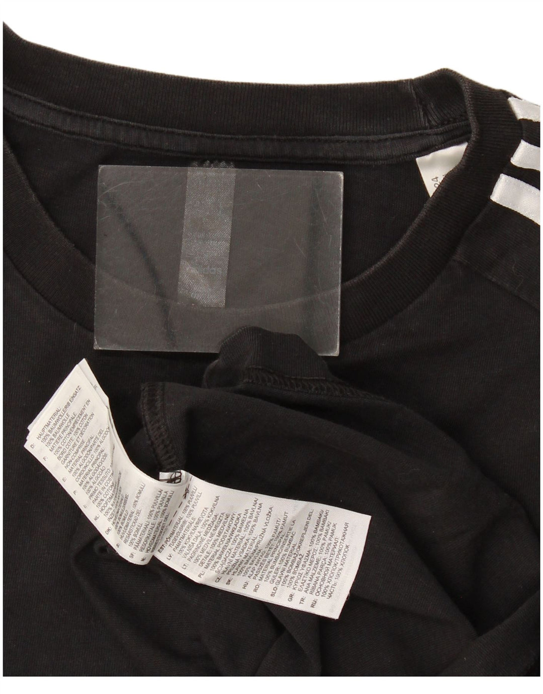 Adidas Mens T-Shirt Top Large Black Cotton