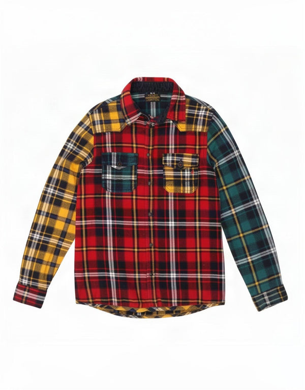 Replay Boys Flannel Shirt 11-12 Years Multicoloured Plaid Cotton