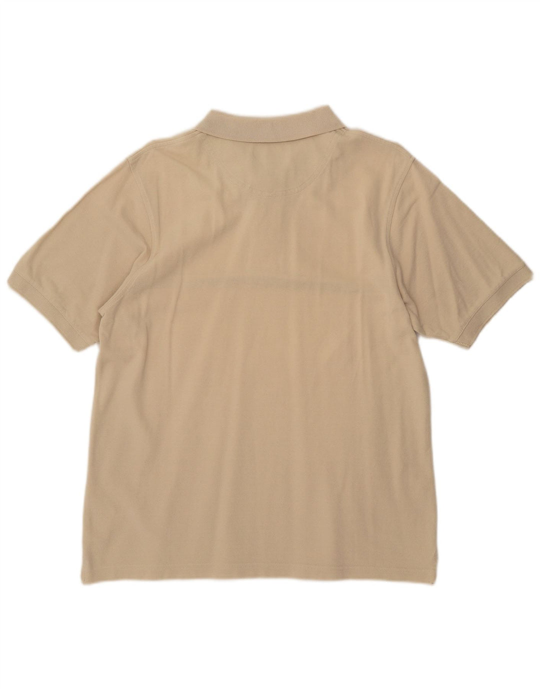 TIMBERLAND Mens Polo Shirt Medium Beige Striped Cotton