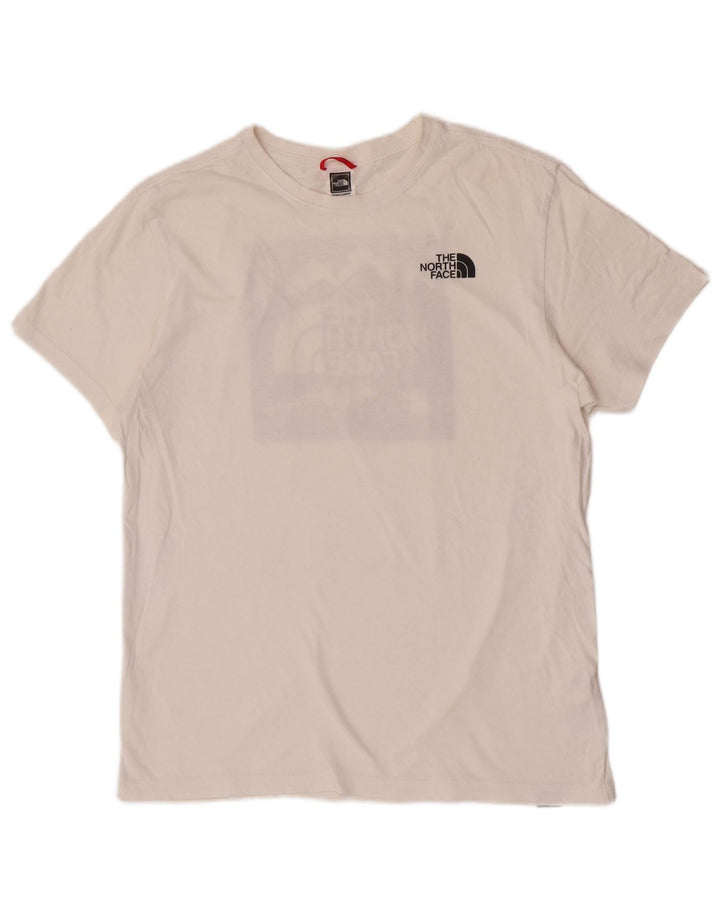 The North Face Mens Graphic T-Shirt Top Medium White Cotton
