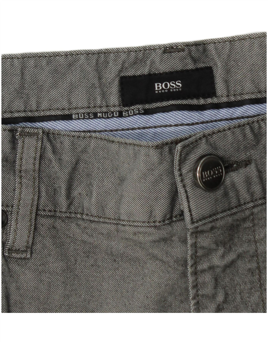 Hugo Boss Mens Straight Jeans W36 L29 Grey Cotton