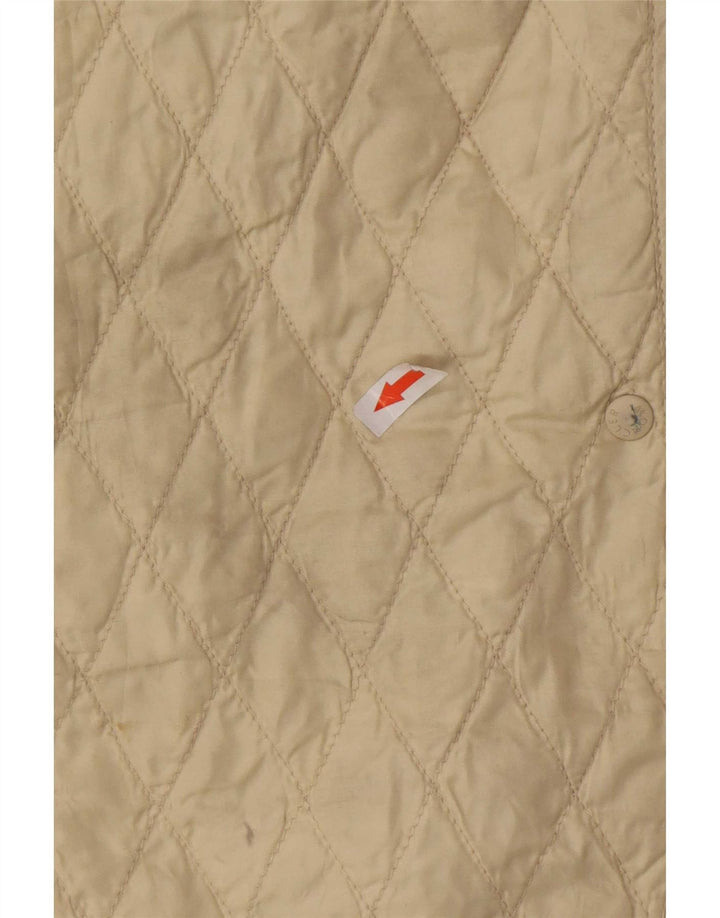 Moncler Womens Quilted Jacket Size 4 XL Beige