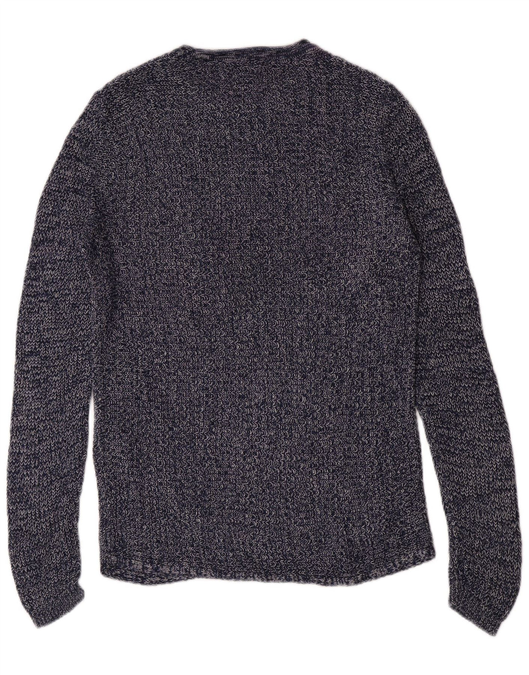 Jack & Jones Mens Crew Neck Jumper Sweater Medium Navy Blue Cotton