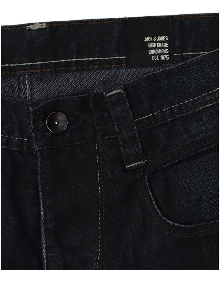 JACK & JONES Mens Straight Jeans W34 L30 Navy Blue