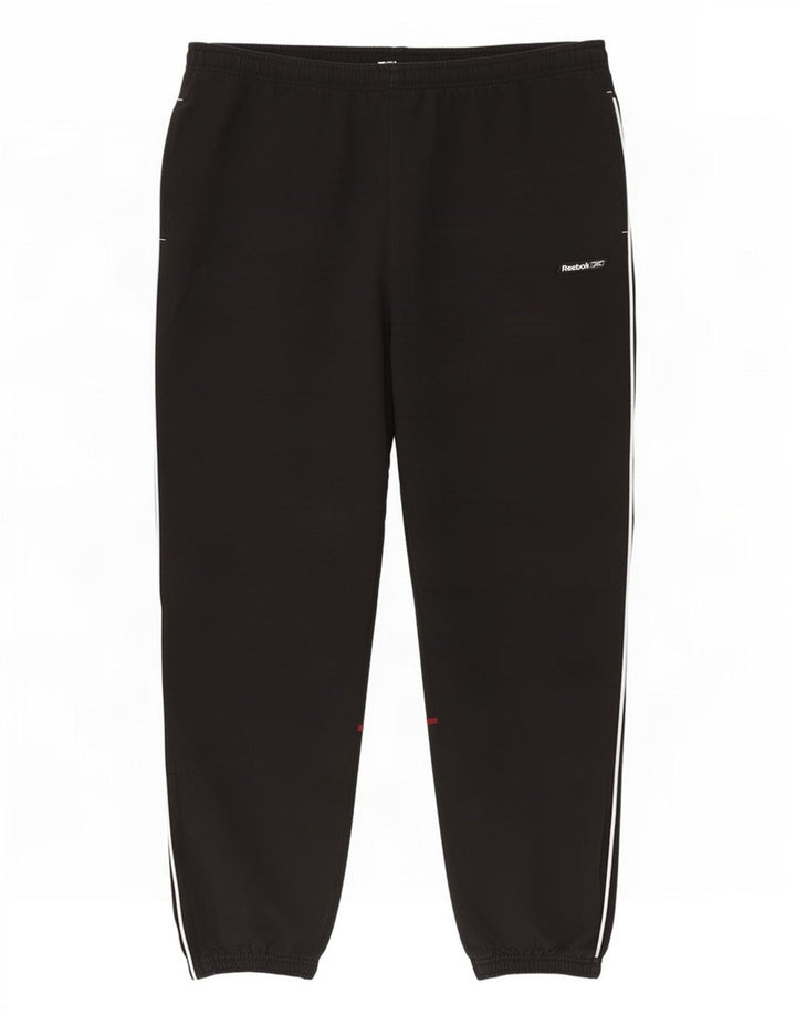 Reebok Mens Tracksuit Trousers Joggers Large Black Polyester