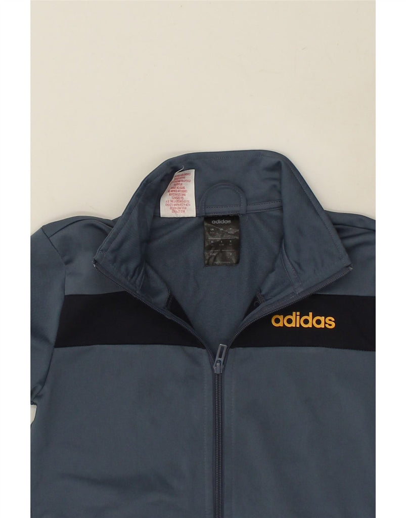 ADIDAS Boys Tracksuit Top Jacket 10-11 Years Grey Polyester | Vintage Adidas | Thrift | Second-Hand Adidas | Used Clothing | Messina Hembry 