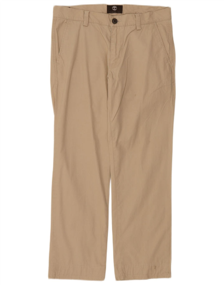 Timberland Mens Chino Trousers W32 L30 Beige Cotton