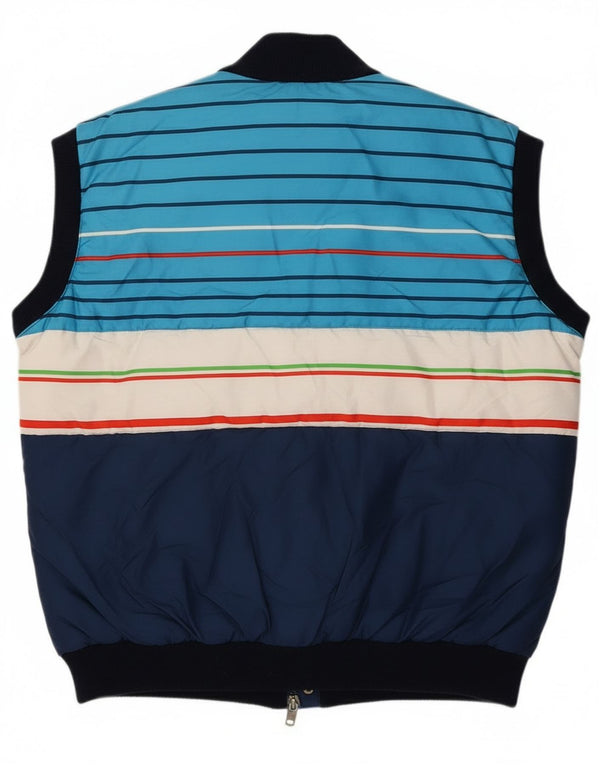 Azzurra Mens Padded Gilet UK 40 Large Navy Blue Colourblock