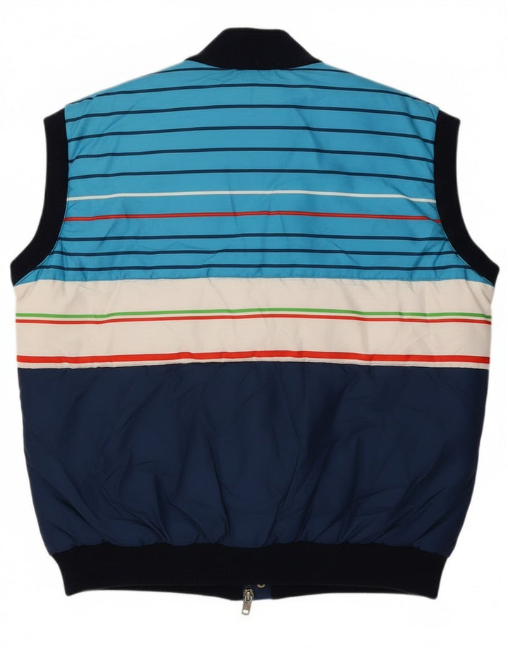 Azzurra Mens Padded Gilet UK 40 Large Navy Blue Colourblock