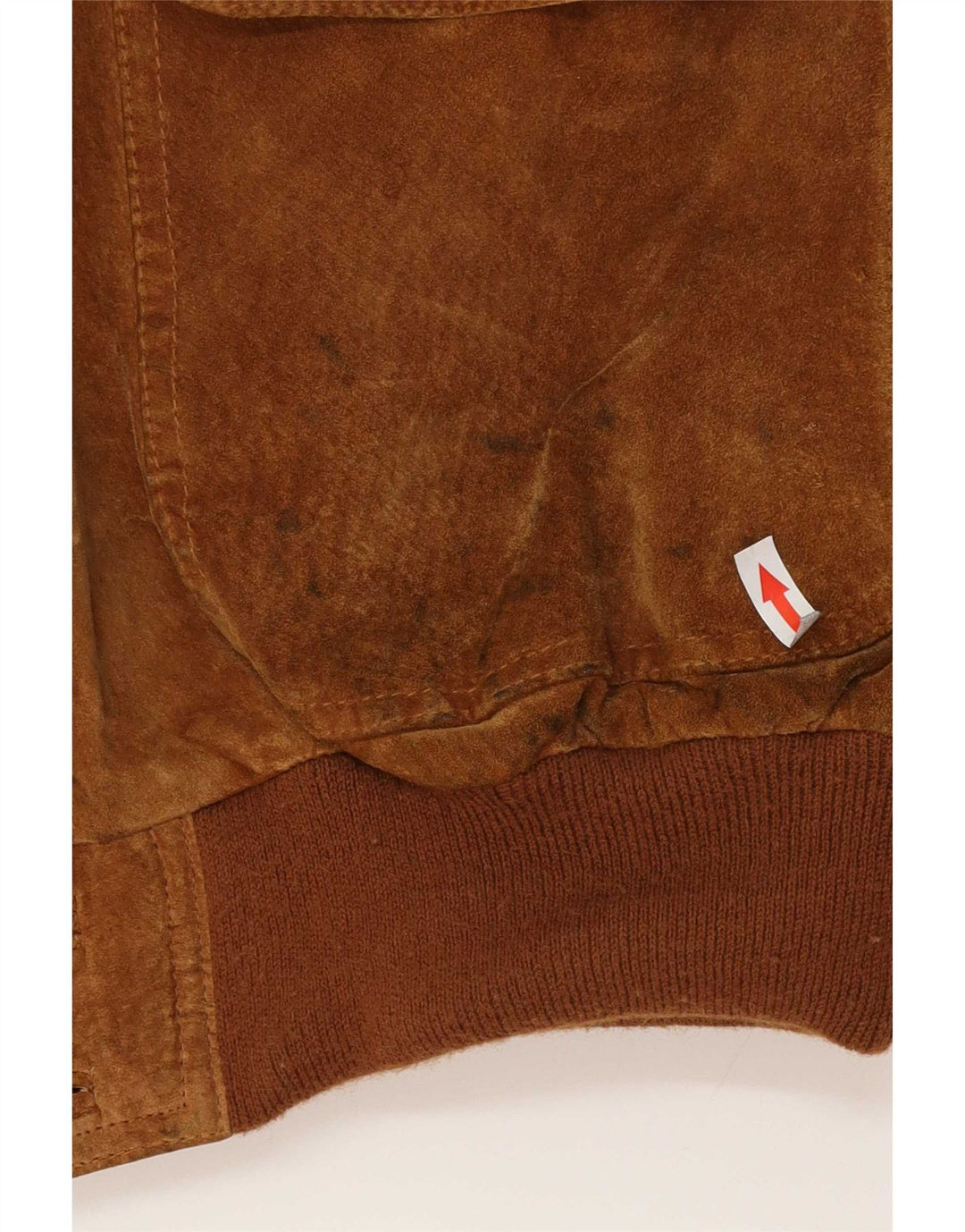 Vintage Mens Suede Bomber Jacket UK 42 XL Brown Leather