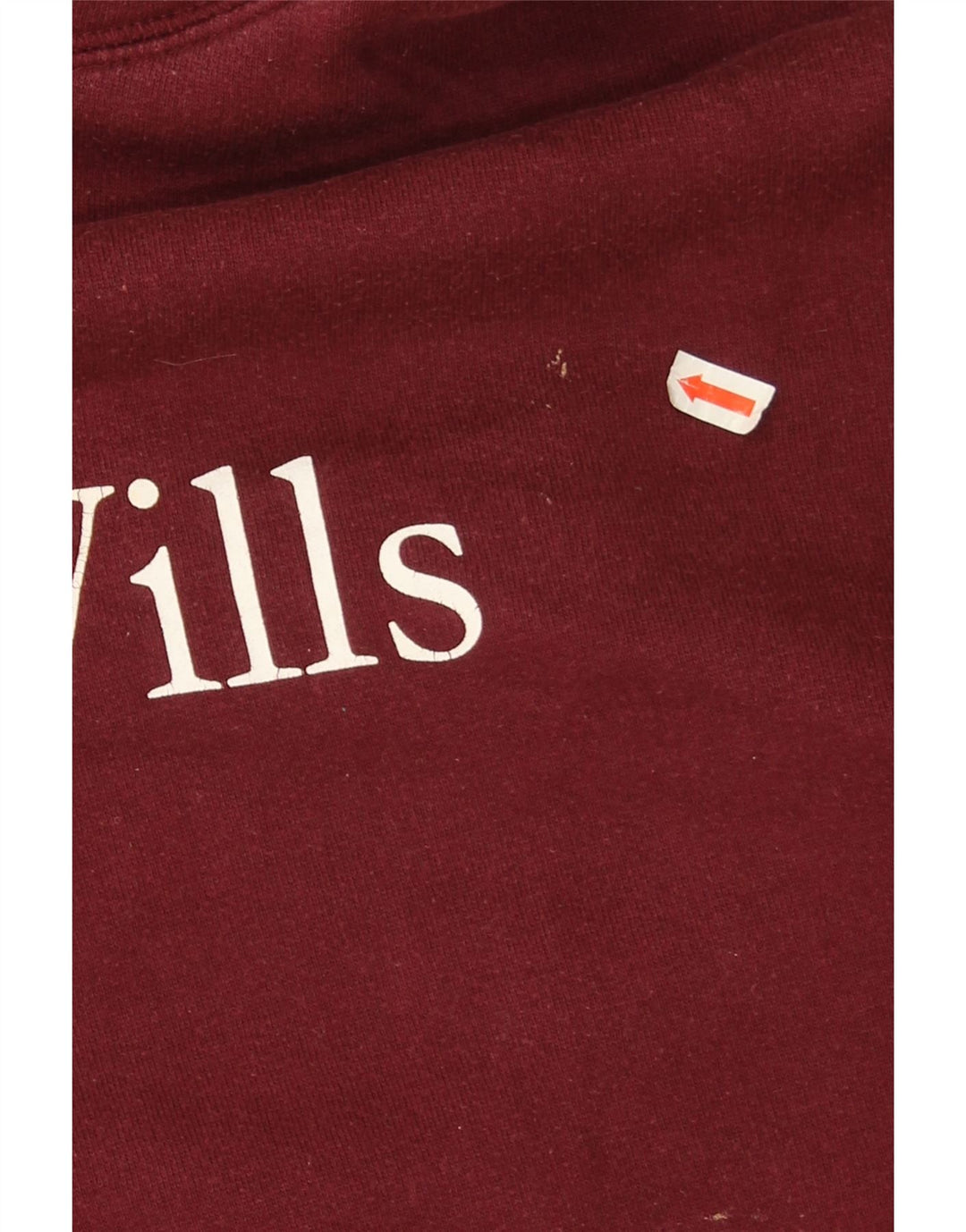 Jack Wills Mens Graphic Hoodie Jumper Large Maroon Cotton
