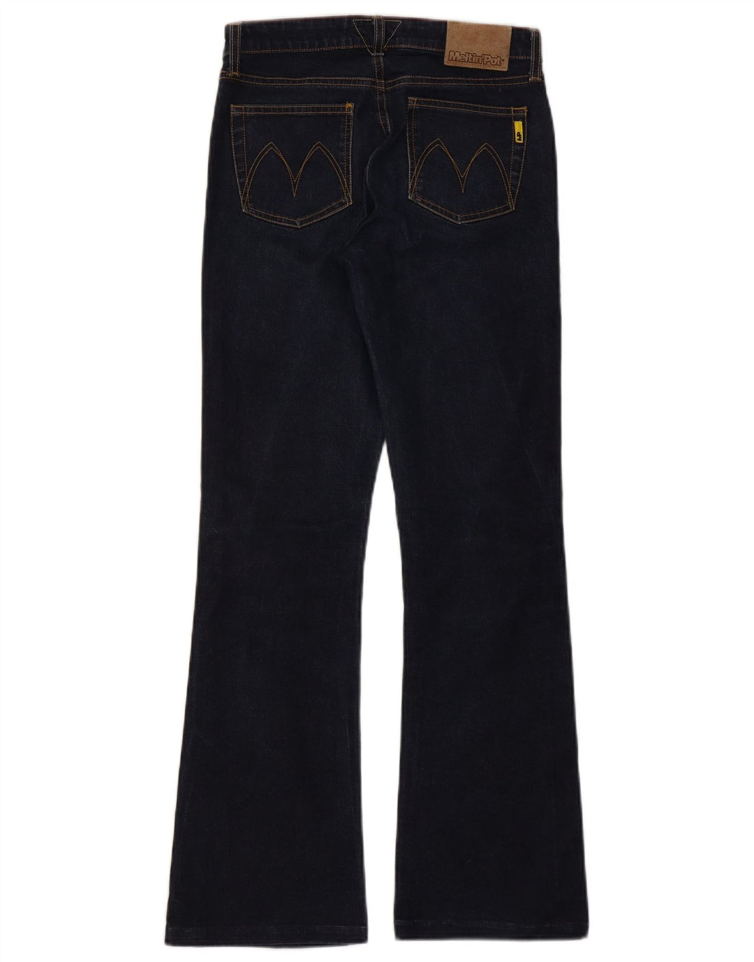 MELTIN' POT Womens Bootcut Jeans W26 L29 Navy Blue Cotton