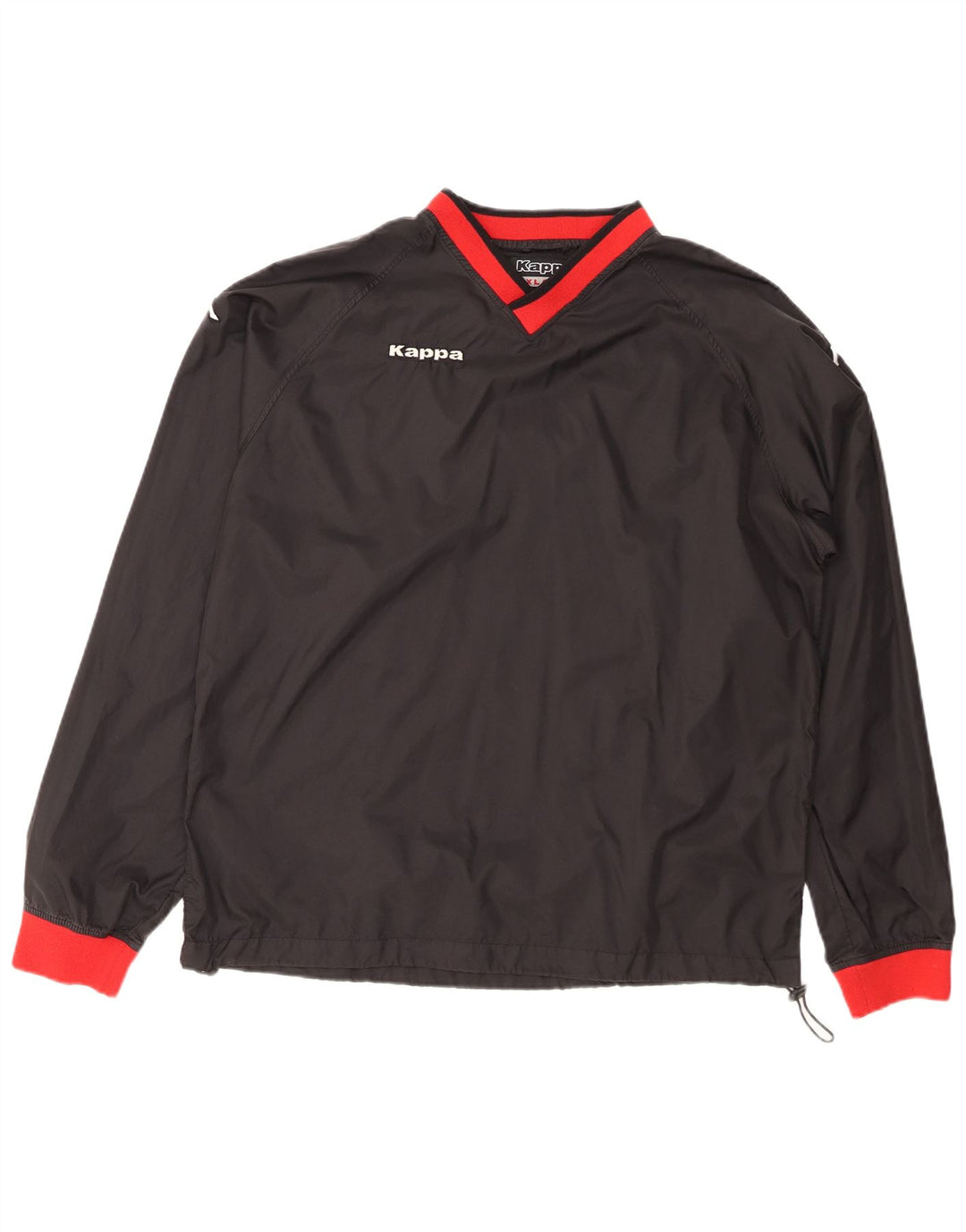 KAPPA Mens Pullover Tracksuit Top 2XL Black Colourblock Polyester