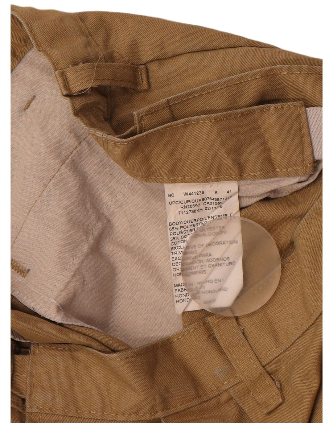 Dickies Mens Pegged Cargo Trousers W40 L30 Beige Polyester