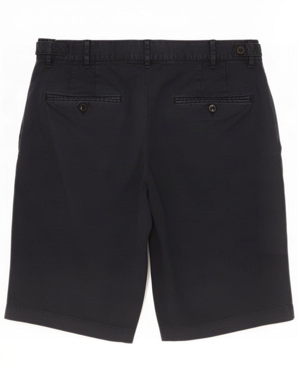 Zara Mens Chino Shorts EU 42 Large W32 Navy Blue Cotton