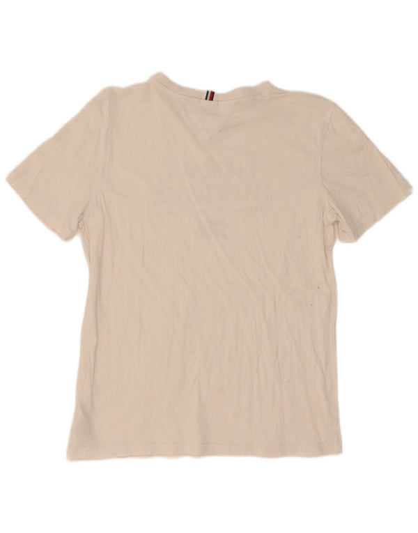 Tommy Hilfiger Boys Graphic T-Shirt Top 15-16 Years White Cotton