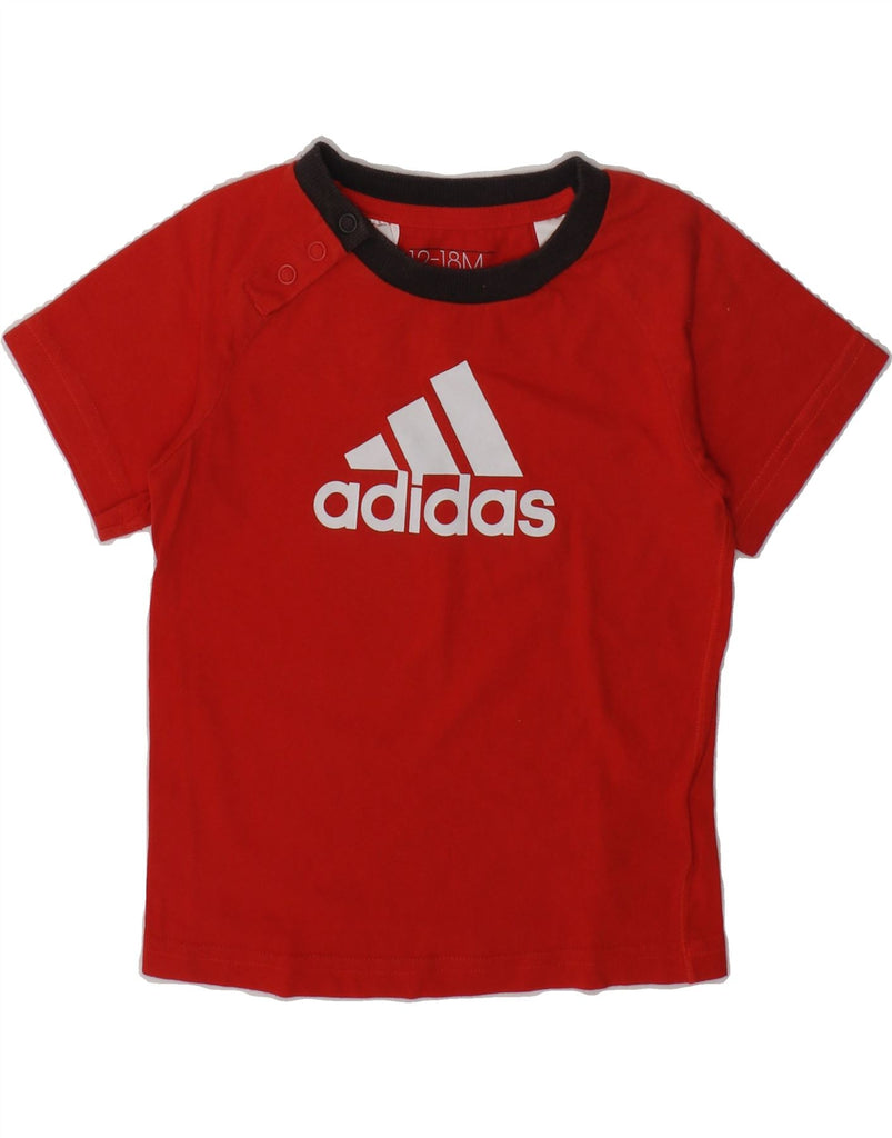 ADIDAS Baby Boys Graphic T-Shirt Top 12-18 Months Red Cotton | Vintage Adidas | Thrift | Second-Hand Adidas | Used Clothing | Messina Hembry 