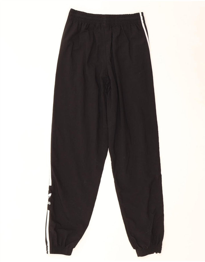 Adidas Womens Graphic Tracksuit Trousers Joggers UK 8 Small Black Polyester