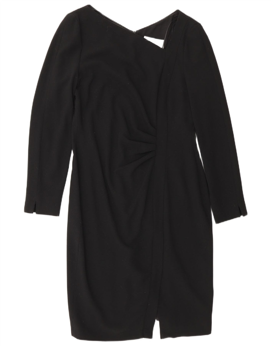 L.K. Bennett Womens Long Sleeve Sheath Dress UK 14 Large Black Polyester