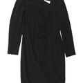 L.K. Bennett Womens Long Sleeve Sheath Dress UK 14 Large Black Polyester