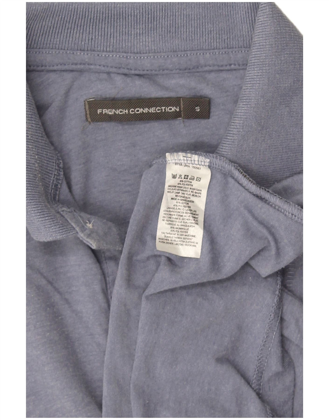 FRENCH CONNECTION Mens Polo Shirt Small Blue Cotton