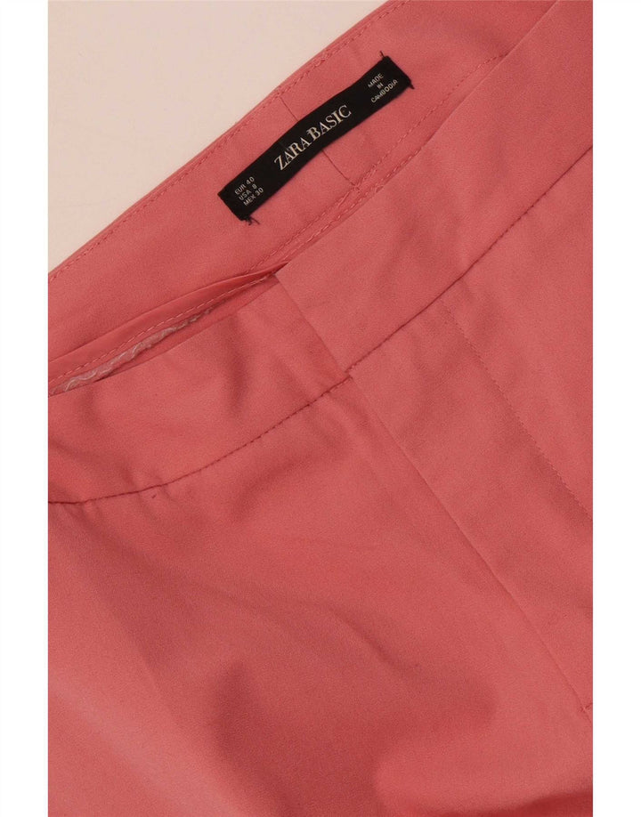 Zara Womens Straight Chino Trousers EU 40 Medium W30 L26 Pink
