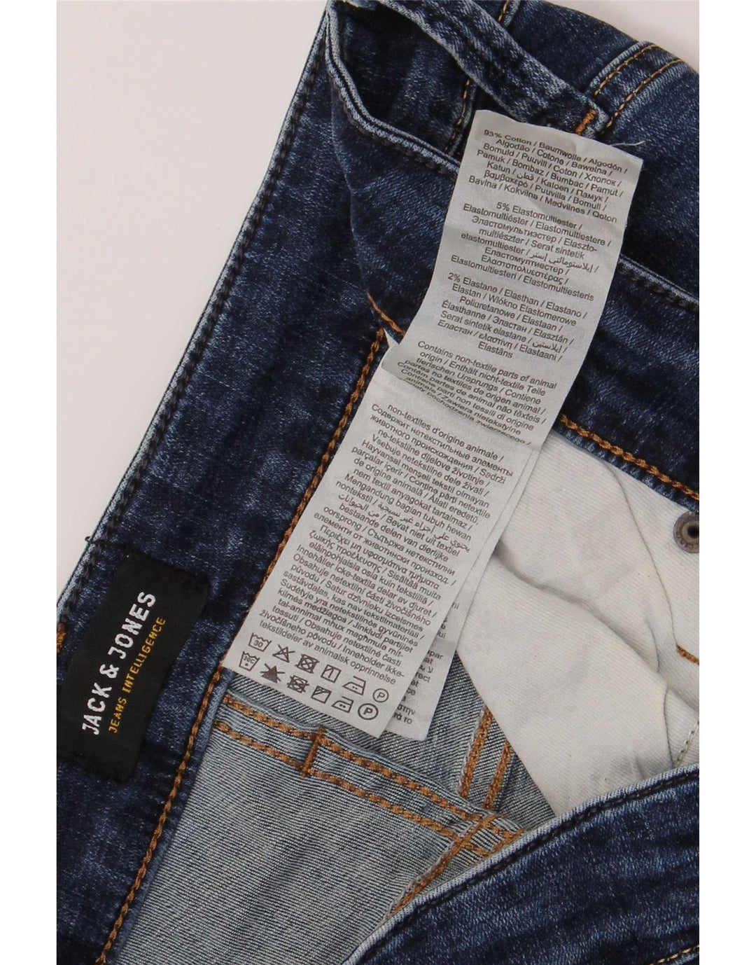 Jack & Jones Mens GLENN Slim Jeans W34 L34 Blue Cotton