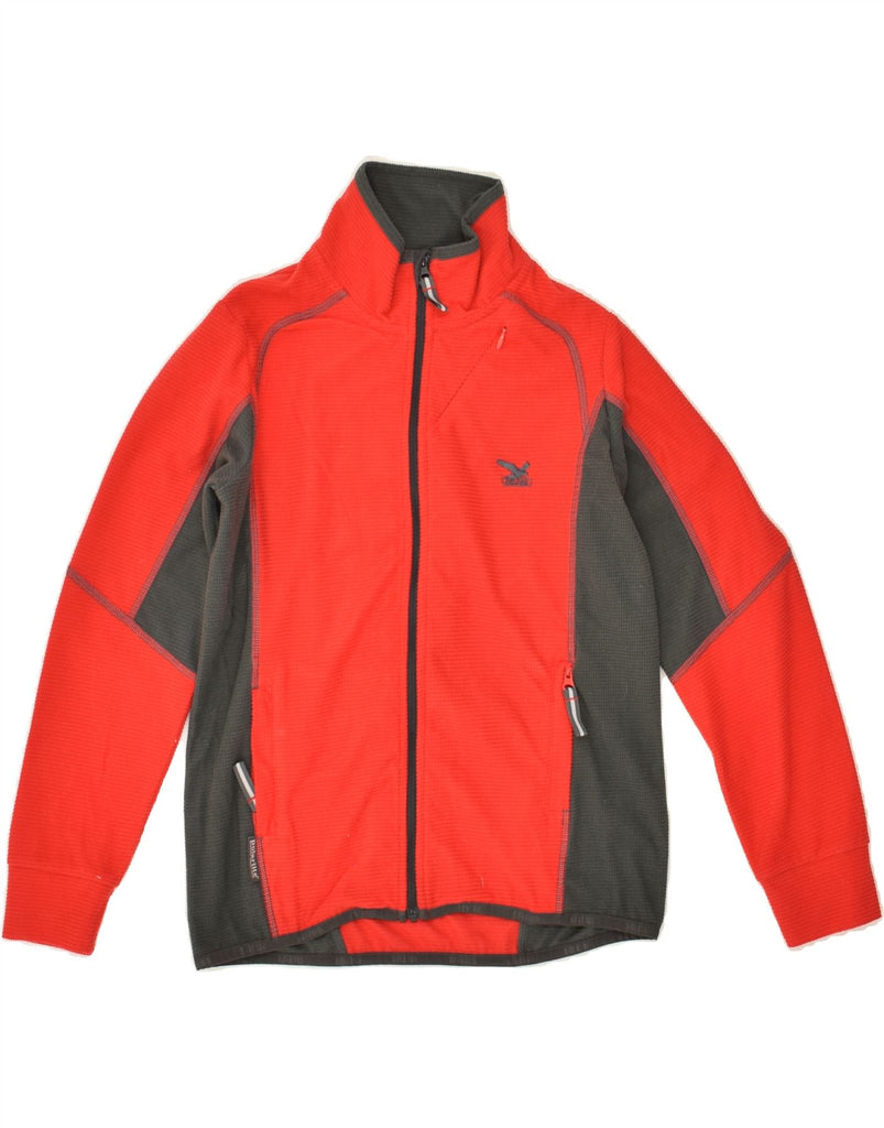 SALEWA Boys Fleece Jacket 7-8 Years Red Colourblock Polyester | Vintage SALEWA | Thrift | Second-Hand SALEWA | Used Clothing | Messina Hembry 