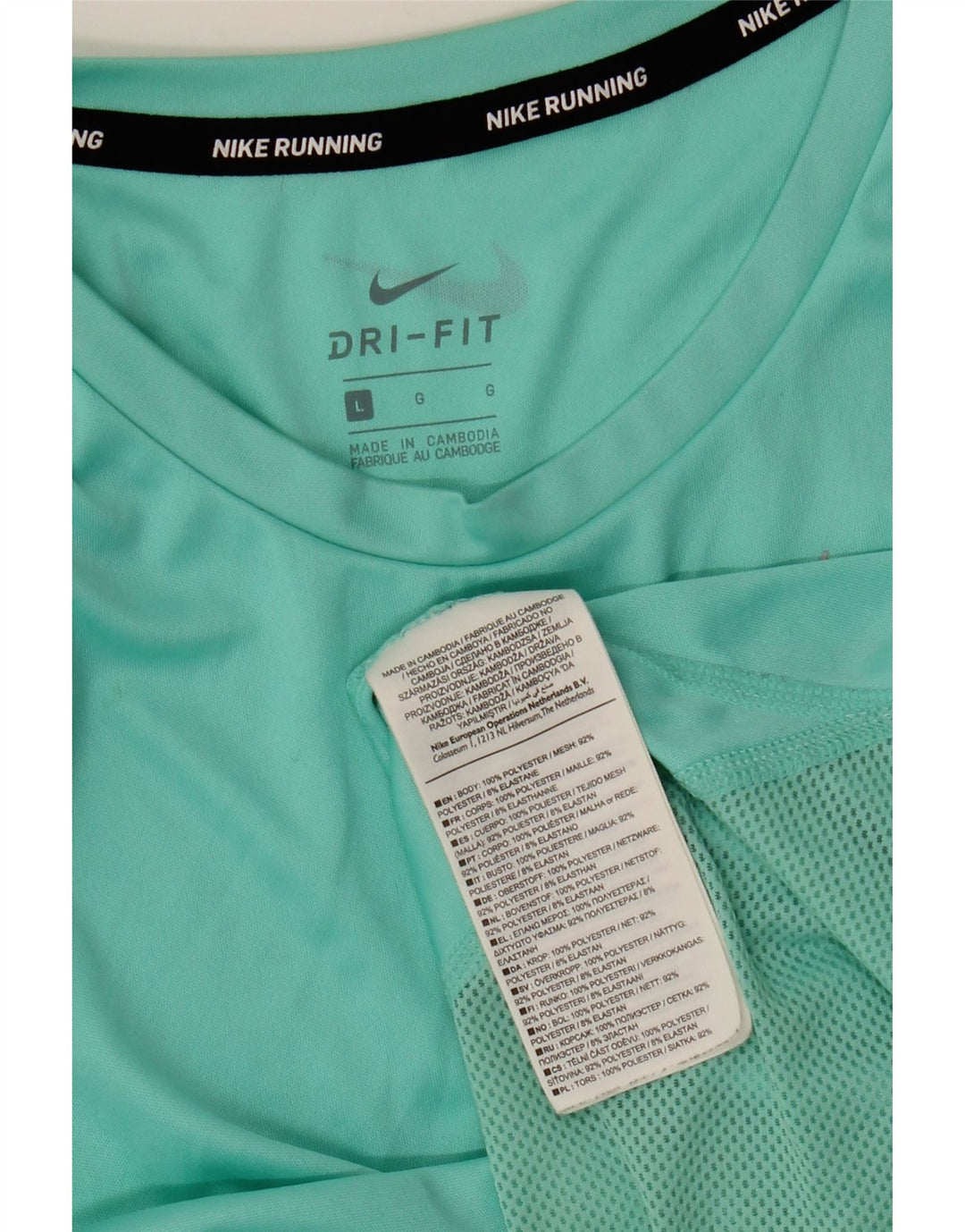 Nike Womens Dri Fit Vest Top UK 14 Large Green Polyester