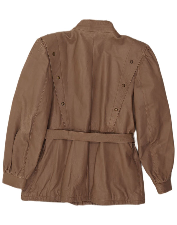 Liverpool Womens Leather Jacket IT 46 Large Beige Leather