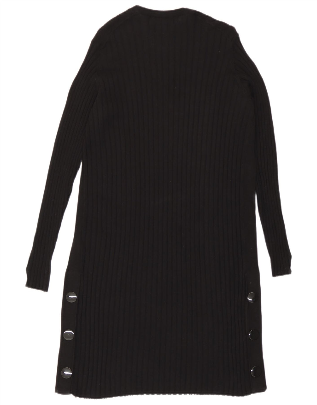 Marks & Spencer Womens Longline Open Cardigan Sweater UK 10 Small Black
