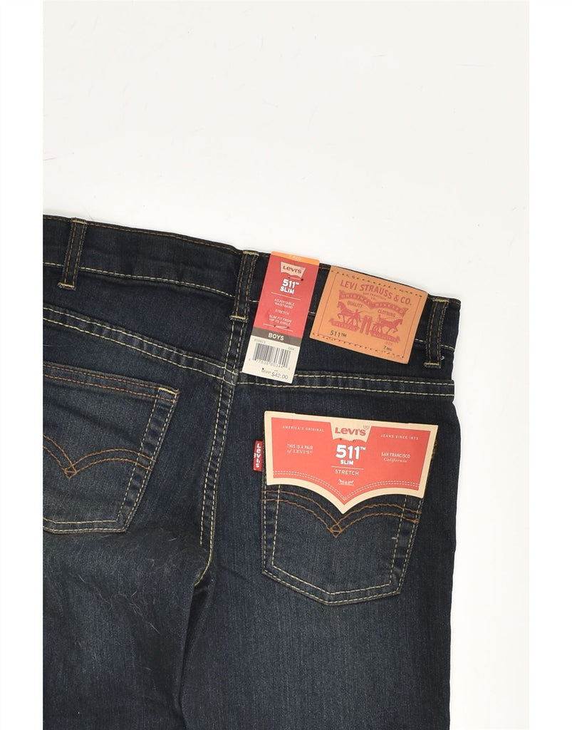 LEVI'S Boys 511 Slim Jeans 6-7 Years W23 L21  Navy Blue Cotton | Vintage Levi's | Thrift | Second-Hand Levi's | Used Clothing | Messina Hembry 