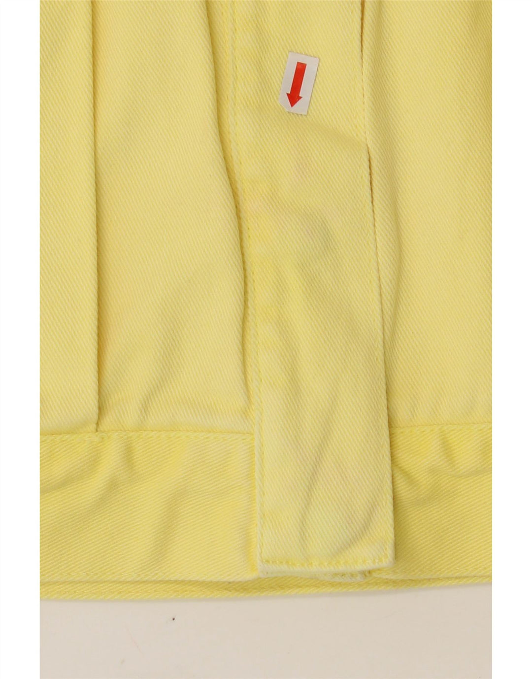 ZARA Womens Denim Jacket UK 14 Medium Yellow Cotton Vintage Zara and Second-Hand Zara from Messina Hembry 