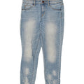 MOSSIMO Womens Mid Rise Crop Jegging Jeans US 8 Medium W29 L24 Blue Cotton Vintage Mossimo and Second-Hand Mossimo from Messina Hembry 