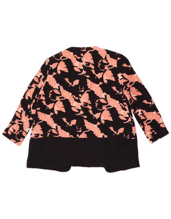 French Connection Womens Loose Fit Blazer Jacket UK 8 Small Black Floral