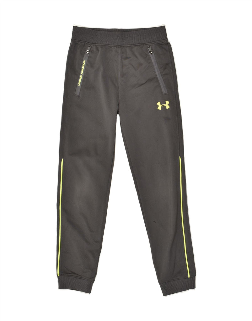 UNDER ARMOUR Boys Tracksuit Trousers Joggers 6-7 Years Grey Polyester | Vintage Under Armour | Thrift | Second-Hand Under Armour | Used Clothing | Messina Hembry 