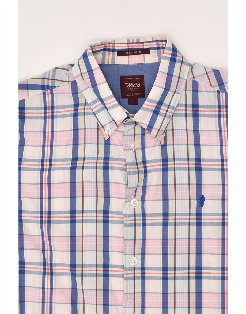 MARLBORO CLASSICS Mens Regular Fit Shirt Large Pink Check | Vintage Marlboro Classics | Thrift | Second-Hand Marlboro Classics | Used Clothing | Messina Hembry 