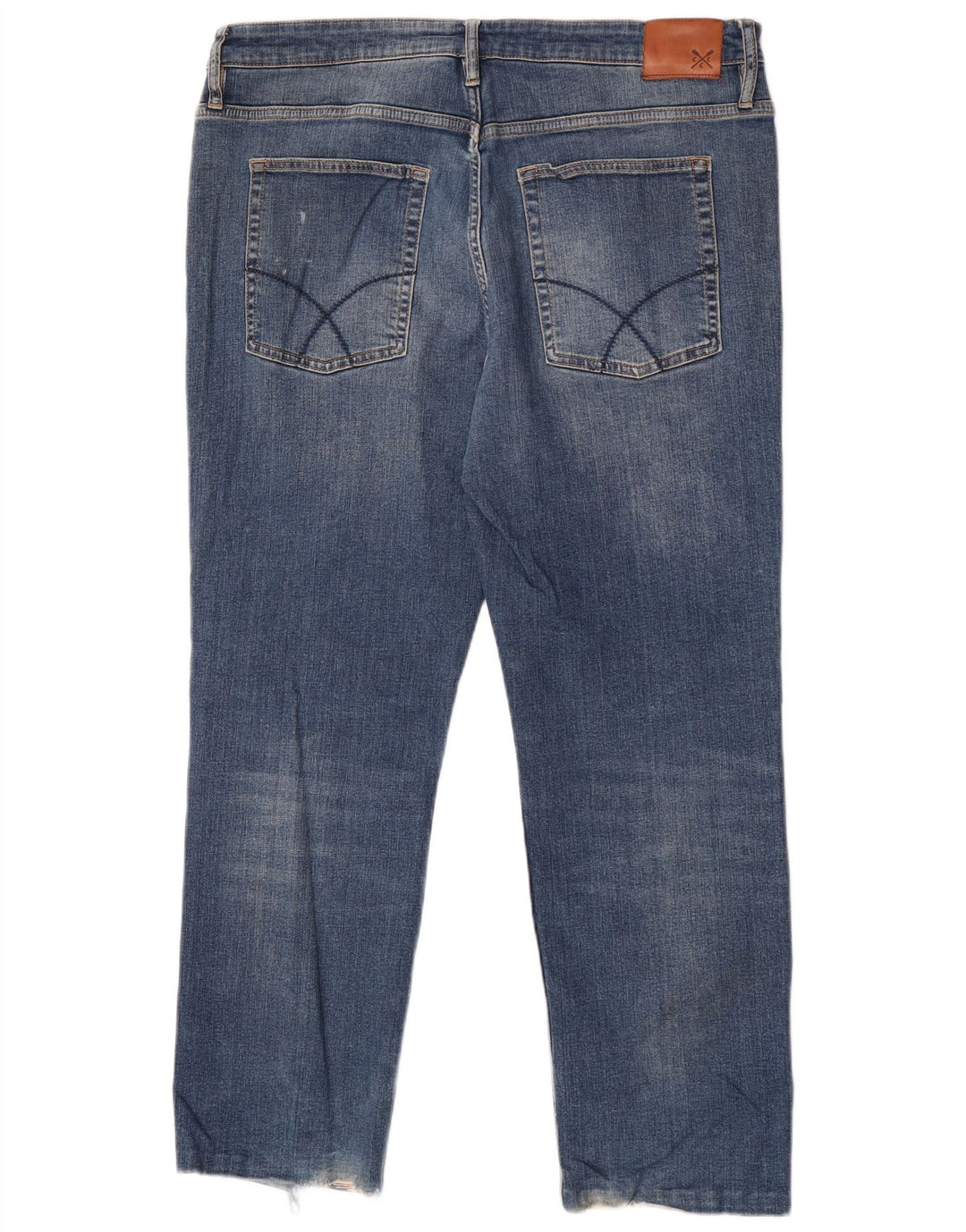 Crew Clothing Mens Regular Straight Jeans W38 L27 Blue Cotton